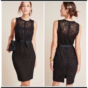 NWT Anthropologie Byron Lars Black Lace & Mesh Dress